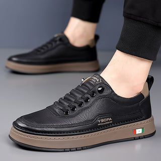 Italian-style genuine leather trainers for men | Lucetti -22