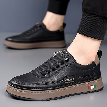 Italian-style genuine leather trainers for men | Lucetti -22