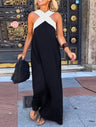 Black with White Shoulder Detail