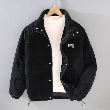 Warm padded hooded winter jacket for men | Donny -4