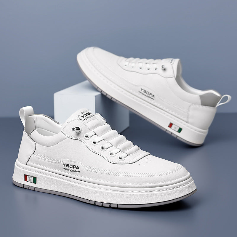 Italian-style genuine leather trainers for men | Lucetti -14