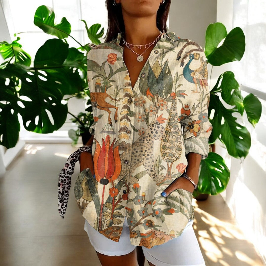 Stylish floral everyday casual blouse for women | Irelle -3