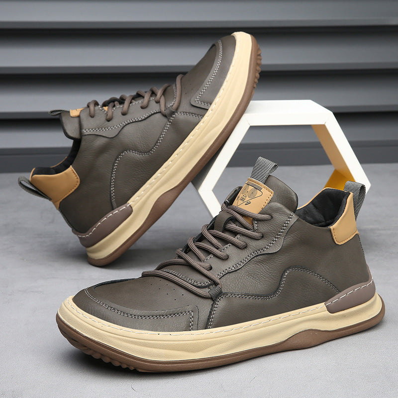 Italian genuine leather premium trainers for men | Marco Italiana -16