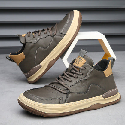 Italian genuine leather premium trainers for men | Marco Italiana -16