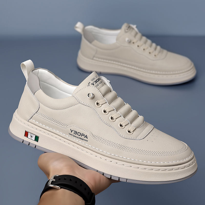 Italian-style genuine leather trainers for men | Lucetti -9