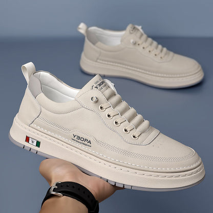 Italian-style genuine leather trainers for men | Lucetti -9