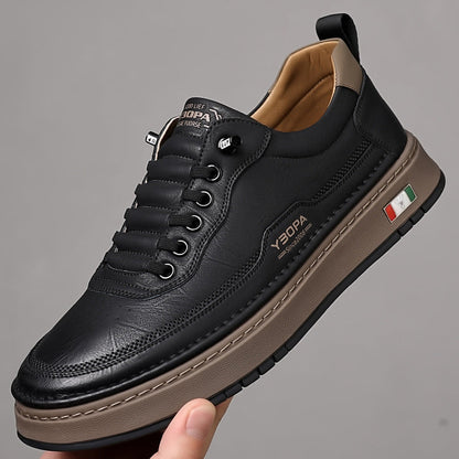 Italian-style genuine leather trainers for men | Lucetti -20