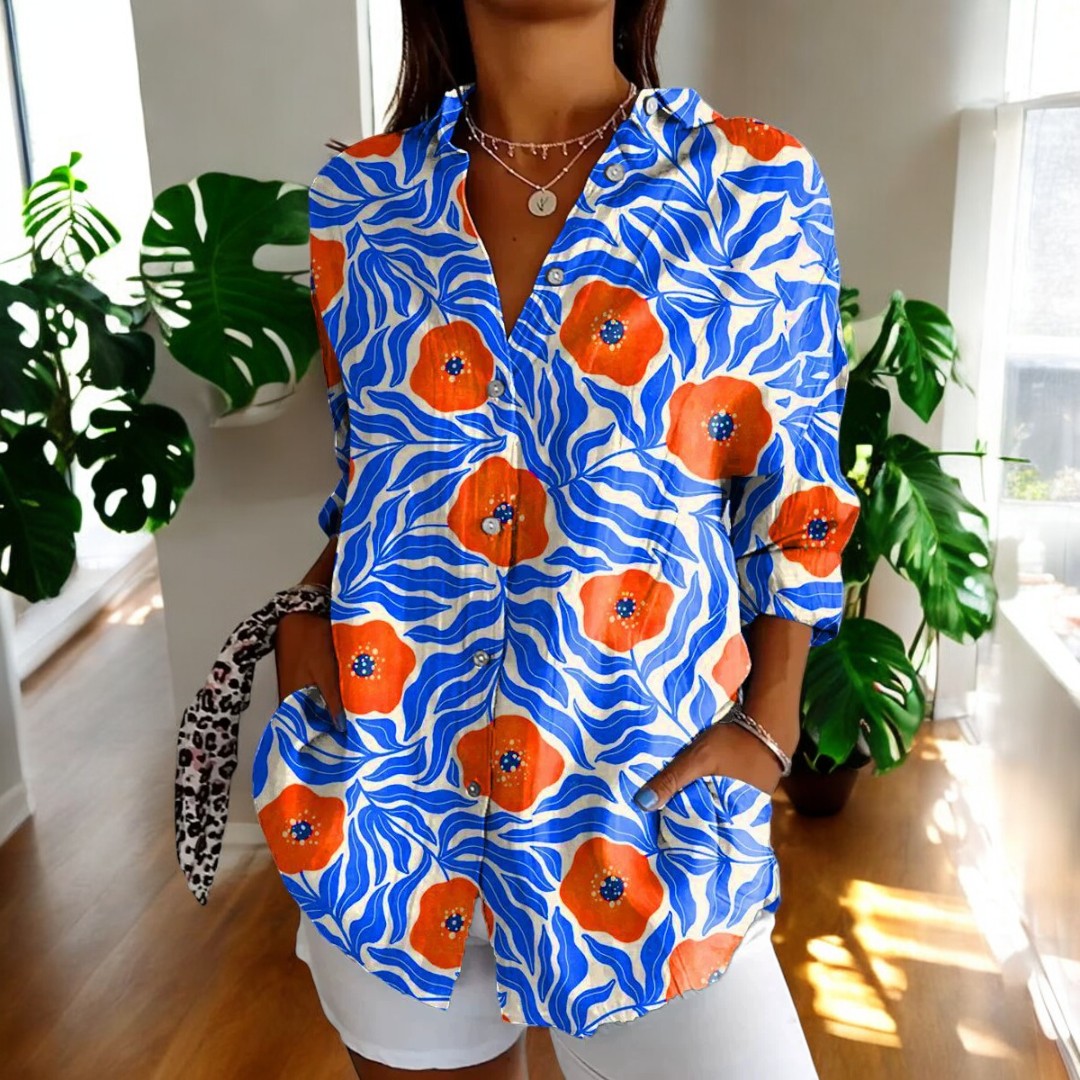 Stylish floral everyday casual blouse for women | Irelle -5