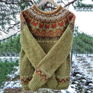 Vintage Icelandic-inspired knit everyday jumper for women | Elvira -7