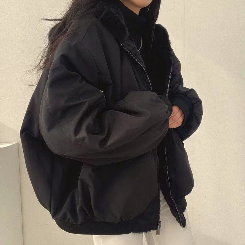 Reversible hooded winter coat for women | Lira -3