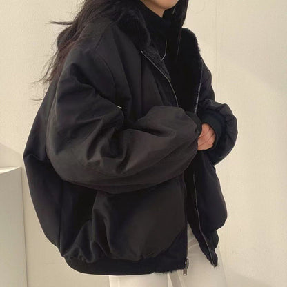 Reversible hooded winter coat for women | Lira -3
