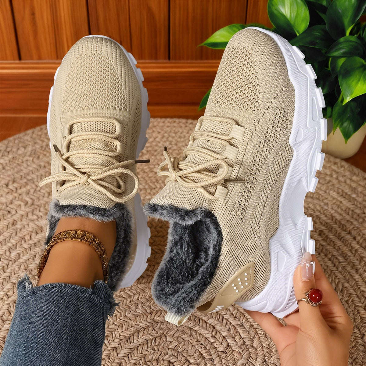 Casual lightweight lace-up everyday trainers for women | Brydee -3