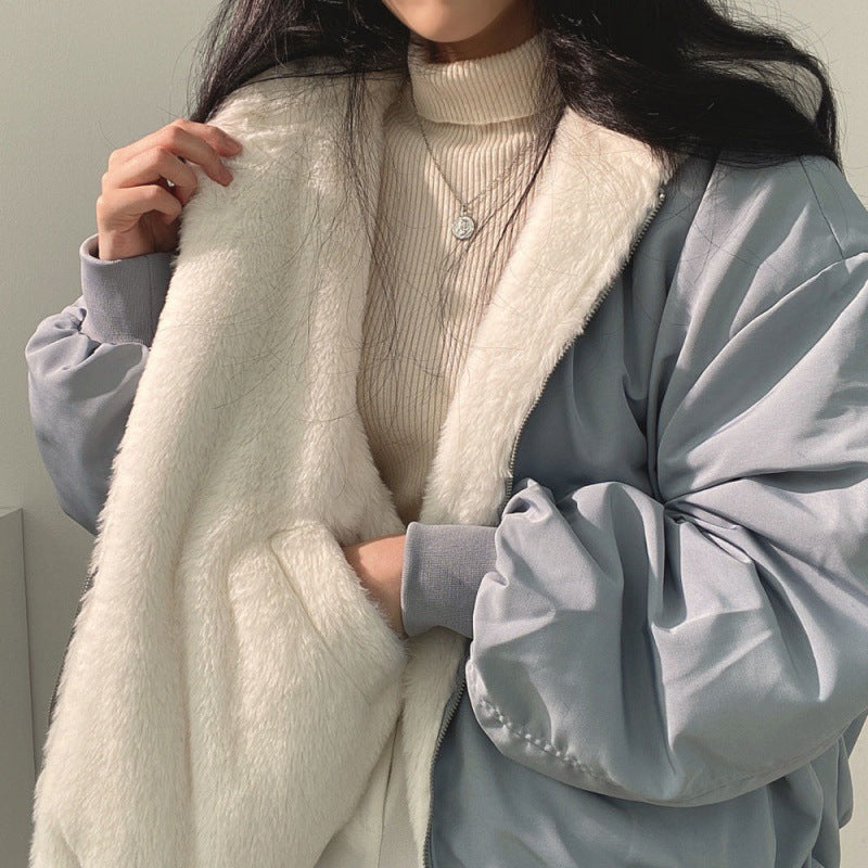 Reversible hooded winter coat for women | Lira -5