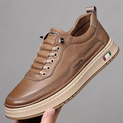 Italian-style genuine leather trainers for men | Lucetti -3