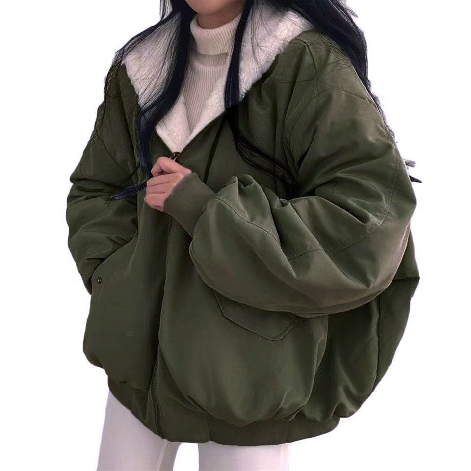 Reversible hooded winter coat for women | Lira -8