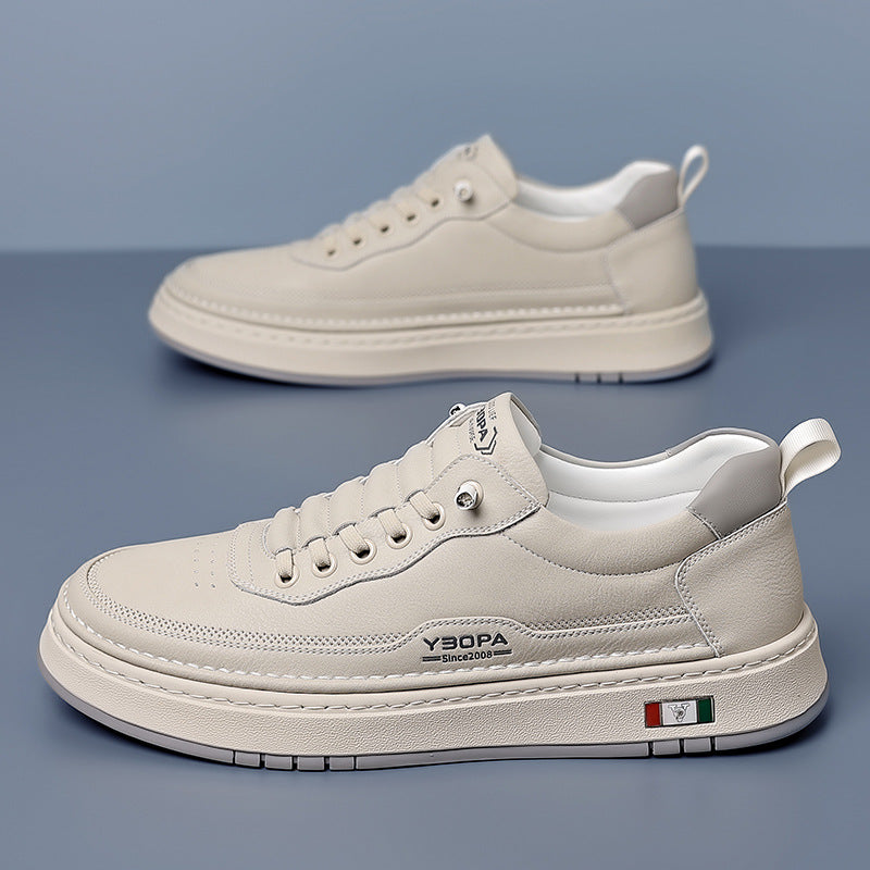 Italian-style genuine leather trainers for men | Lucetti -8