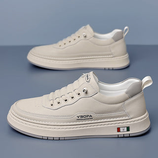 Italian-style genuine leather trainers for men | Lucetti -8