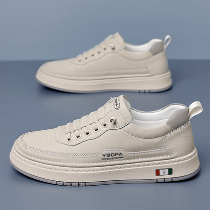 Italian-style genuine leather trainers for men | Lucetti -8