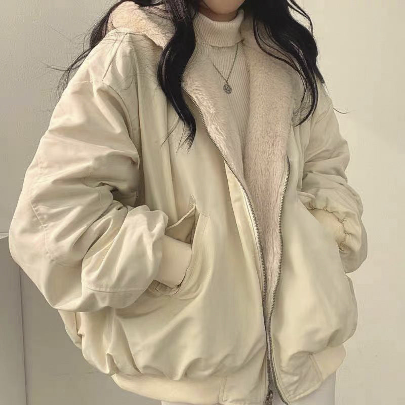 Reversible hooded winter coat for women | Lira -7