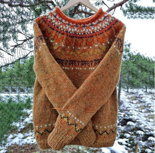 Vintage Icelandic-inspired knit everyday jumper for women | Elvira -8