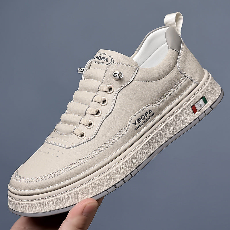 Italian-style genuine leather trainers for men | Lucetti -7