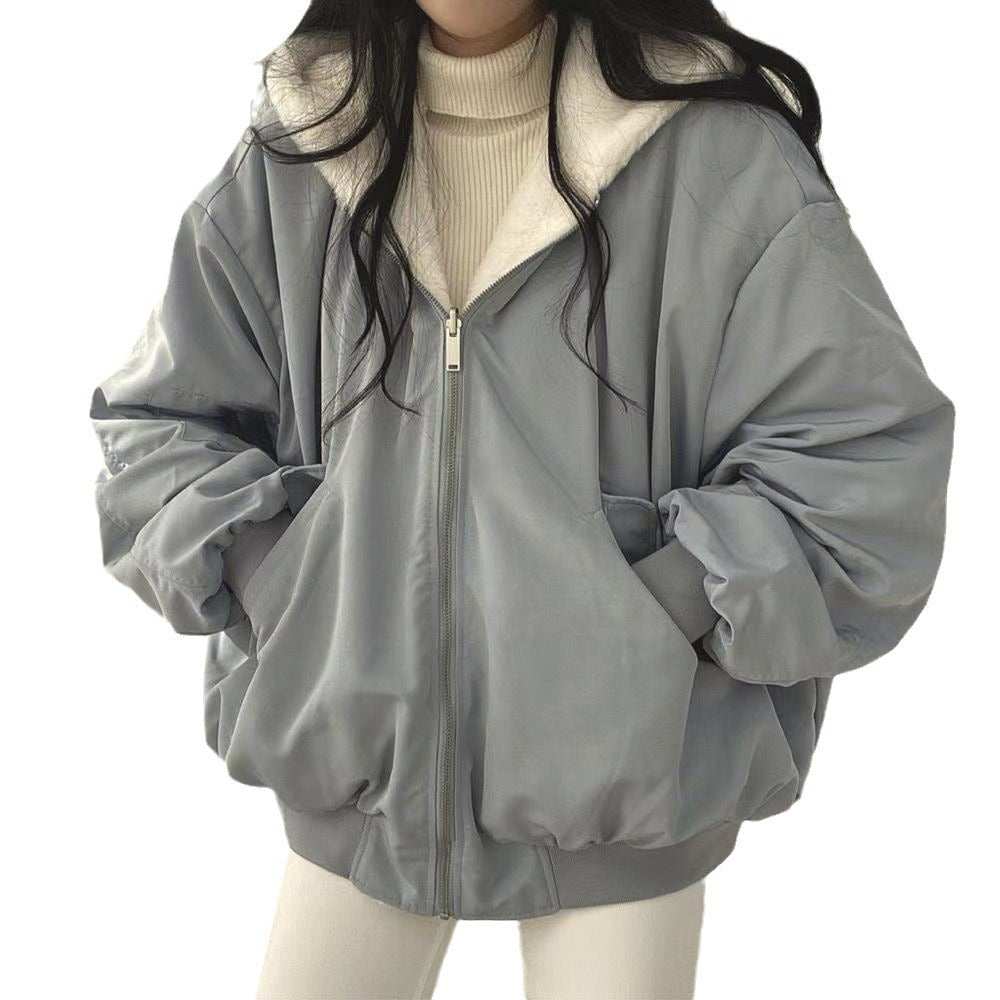 Reversible hooded winter coat for women | Lira -4