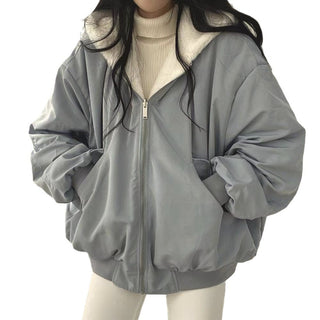 Reversible hooded winter coat for women | Lira -4