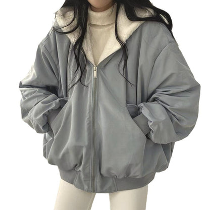 Reversible hooded winter coat for women | Lira -4