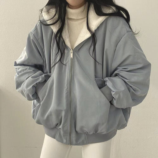 Reversible hooded winter coat for women | Lira -1