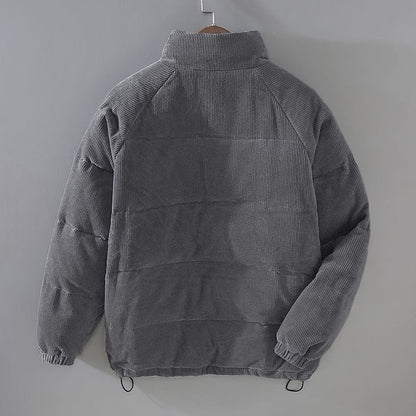 Warm padded hooded winter jacket for men | Donny -3