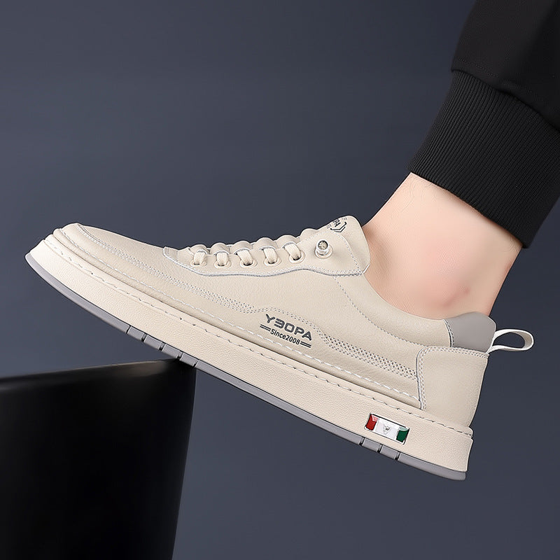 Italian-style genuine leather trainers for men | Lucetti -11