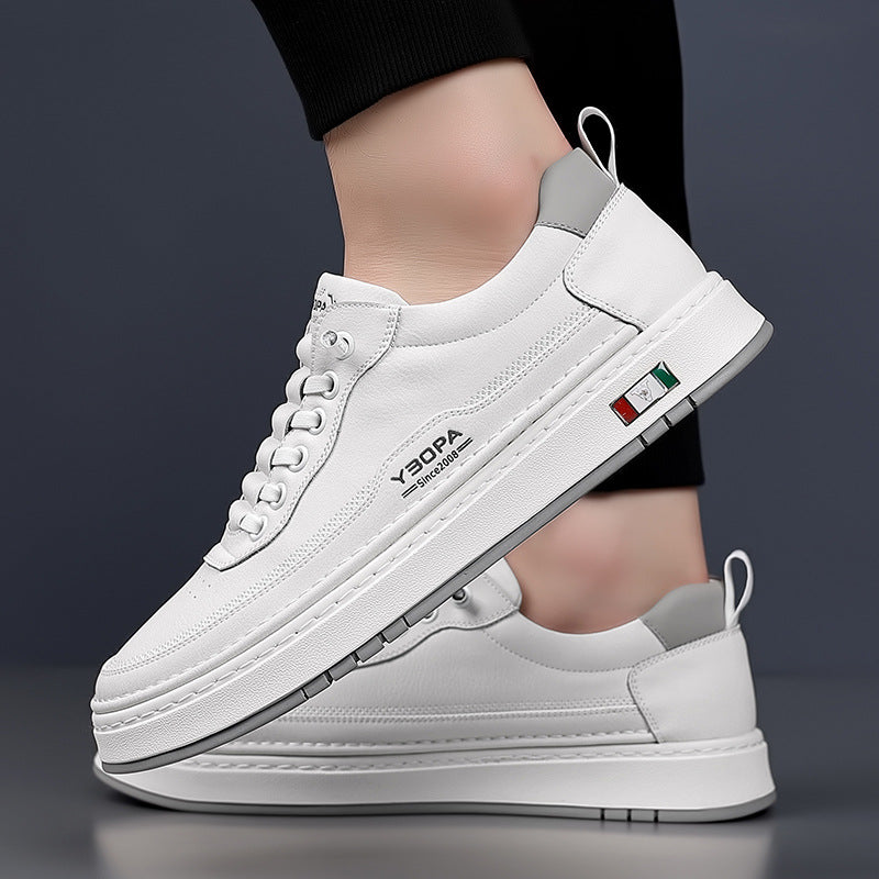 Italian-style genuine leather trainers for men | Lucetti -17