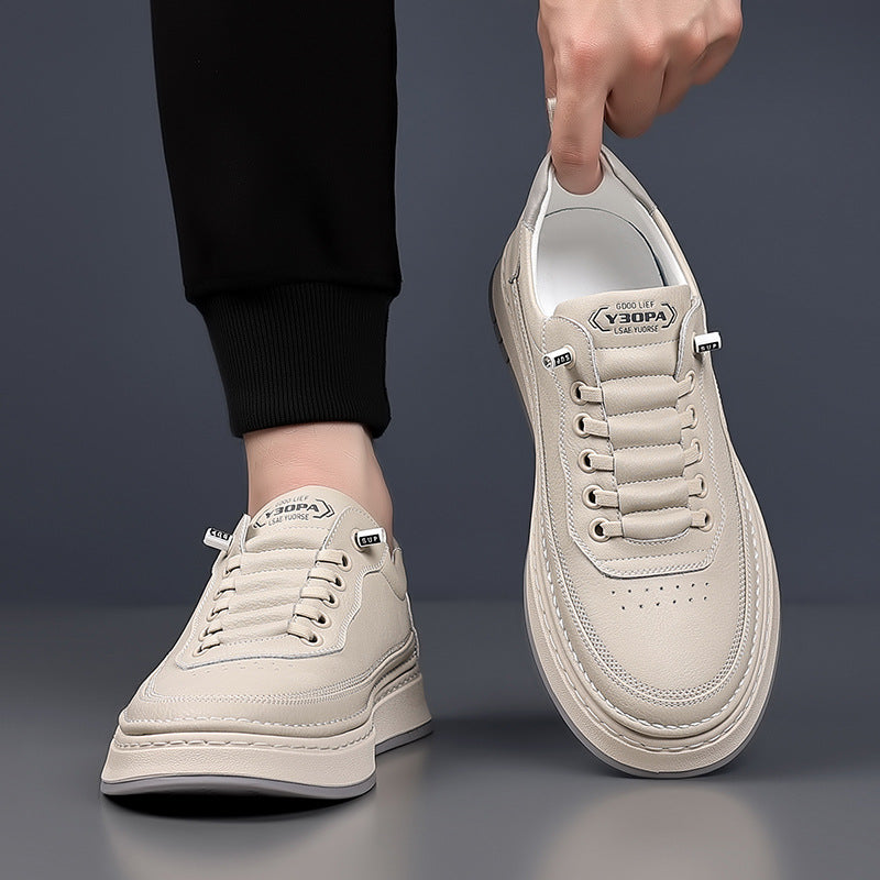 Italian-style genuine leather trainers for men | Lucetti -12