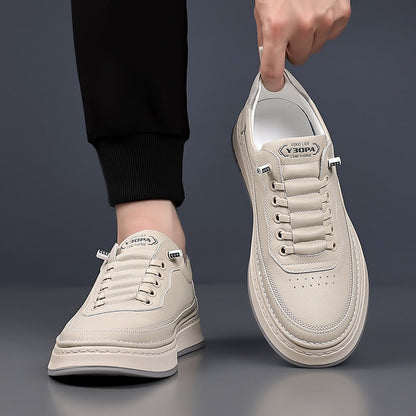 Italian-style genuine leather trainers for men | Lucetti -12
