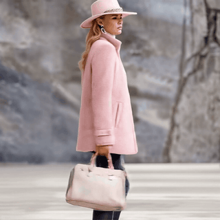 Vintage-inspired zip-up fleece jacket for women | Rosmelle -3