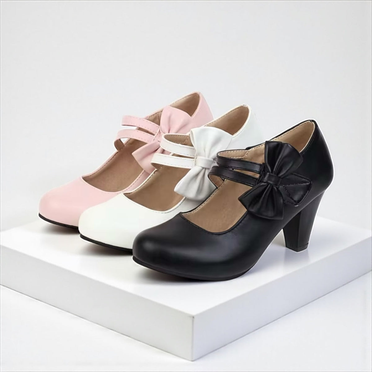 Elegant bow-detail occasion heels for women | Bella -16