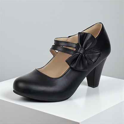 Elegant bow-detail occasion heels for women | Bella -15