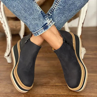 Platform wedge everyday ankle boots for women | Sienna -2