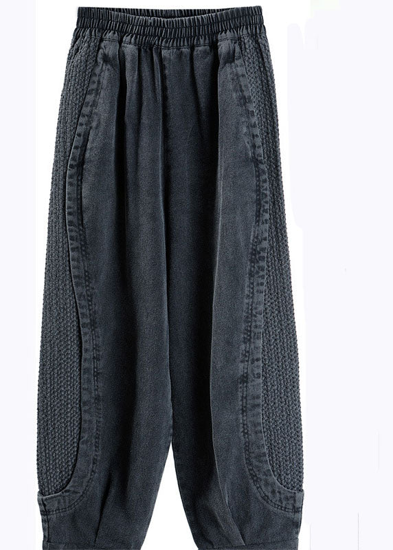Patchwork harem denim everyday trousers for women | Harempatch -5