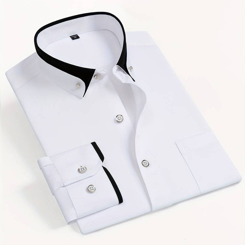 Tailored long-sleeve classic collar smart shirt for men | Esprit Russo -1