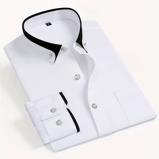 Tailored long-sleeve classic collar smart shirt for men | Esprit Russo -1