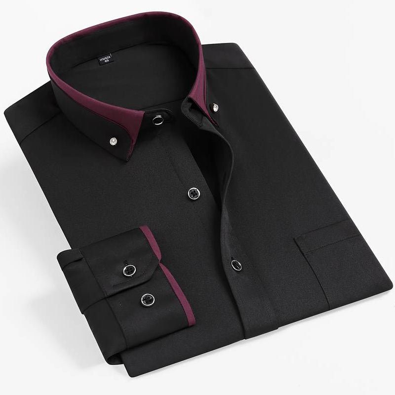 Tailored long-sleeve classic collar smart shirt for men | Esprit Russo -2