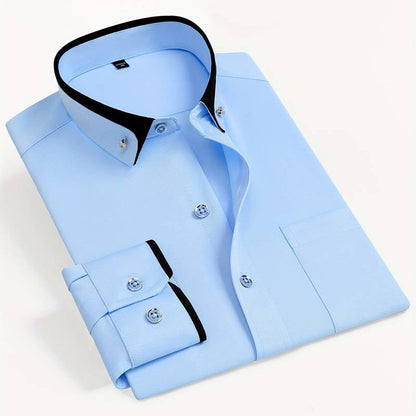 Tailored long-sleeve classic collar smart shirt for men | Esprit Russo -5
