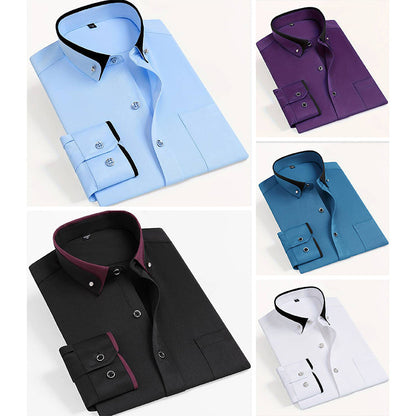 Tailored long-sleeve classic collar smart shirt for men | Esprit Russo -6