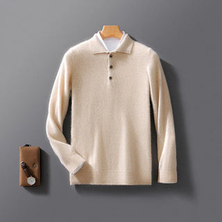 Cashmere smart-casual polo shirt for men | Belford -2