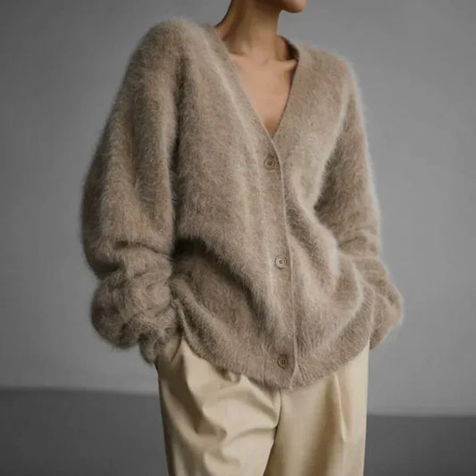 Elegant relaxed-fit long cardigan for Women | Ella Grace