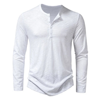 Slim-fit cotton henley casual shirt for men | Dixon -9