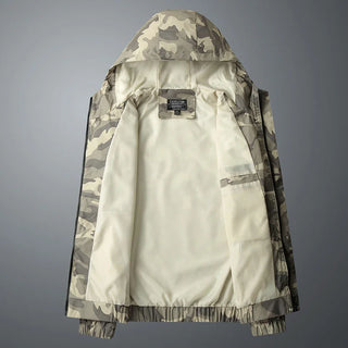 Lightweight camo hooded full-zip jacket for men | Ranger -6