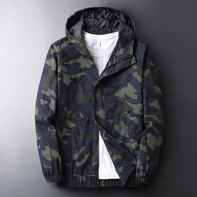Lightweight camo hooded full-zip jacket for men | Ranger -1