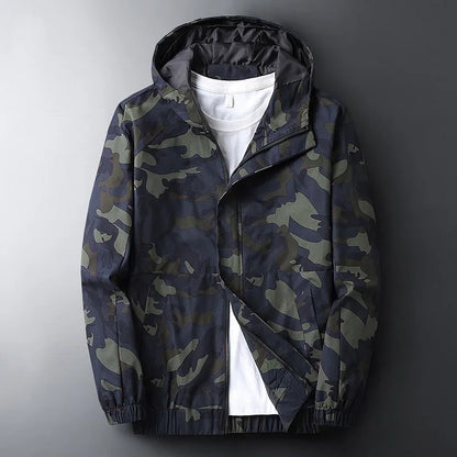 Lightweight camo hooded full-zip jacket for men | Ranger -1